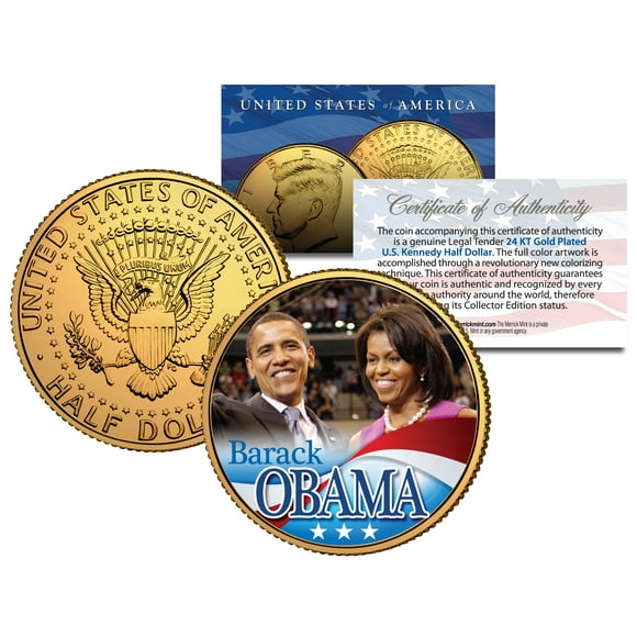 JOHN WAYNE Americana Coin 24K Gold Plated Colorized JFK Half Dollar U.S